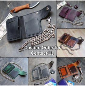Resim Derici Amca Motorcu Cüzdanı/Biker Wallet Siyah 