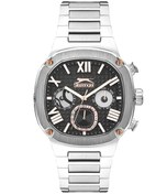 Resim Slazenger SL.09.2320.2.03 Quartz Çelik Metalik Gri Siyah Kadran 44 mm Erkek Kol Saati 