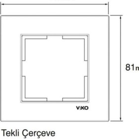 Resim Viko Karre Tekli Çerçeve Beyaz 1 Adet Priz Çerçevesi 