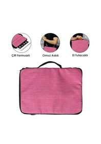 Resim Microcase Apple Uyumlu iPad Pro 13 2025 Tablet Tablet Çanta+türkçe Bluetooth Klavye +mouse+ Standı - Pembe Al8127 Omuz Çantası 
