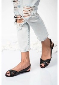 Resim Fox Shoes Siyah Kadın Sandalet 9726106609 