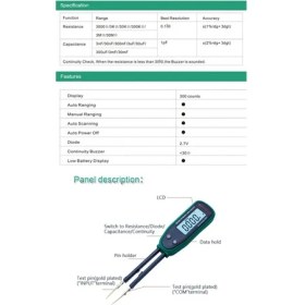 Resim Mastech MS8910 Akıllı Smd Bileşenleri Test Cihazı 