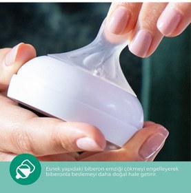 Resim Doğal Tepkili Cam Biberon 120ml 0-3 Ay 3 Adet 
