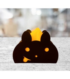 Resim Ardini Peçetelik Ayıcık Mat Siyah 