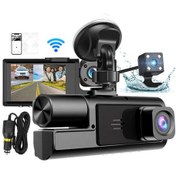 Resim Reedark A22 Araç Kameraları Sistemi: 1080p Üç Lens Ön+iç+arka - Wifi, G-sensor, Hareket Algılama Ve Düşük Voltaj Kablosu İle Sürekli Kayıt 