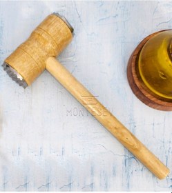 Resim Et Döveceği Dövücü İki Yönlü Et Yumuşatıcı Çekiç Ahşap Saplı 