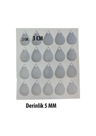 Resim Epoksi Silikon Kalıp Çoklu Damla Kolye Kalıbı 20 Li 