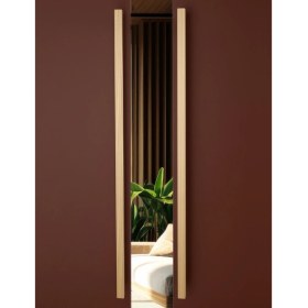 Resim System 9781 Çizgili Çekme/sürgü Kapı Kolu Pirinç Saten Rengi 24 cm (Iki Delik Arası Mesafe) 