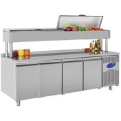 Resim Csa Karacasan 632 Lt Dört Kapılı 700'lük Yükseltilmiş Makeup Buzdolabı 304 Çelk 