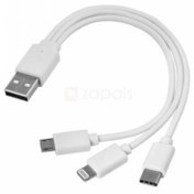 Resim 3 In 1 Lightning Micro Usb Type C Şarj Data Kablo 