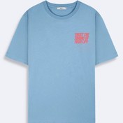 Resim LTB COBERA Erkek Sıfır Yaka Kısa Kol Sırtı Baskılı Mavi T-Shirt 1225842906089 