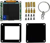 Resim Komdndht ESP32 C3 Geliştirme Kurulu 1.44 Inç LCD Ekran Masaüstü Biblolar Taşınabilir Mini TV Taşınabilir Kolye Lvgl Spaceman St7735 Siyah B 