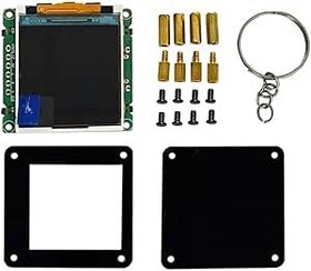 Resim Komdndht ESP32 C3 Geliştirme Kurulu 1.44 Inç LCD Ekran Masaüstü Biblolar Taşınabilir Mini TV Taşınabilir Kolye Lvgl Spaceman St7735 Siyah B 