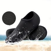 Resim Unisex Nefes Alabilen Hafif Wading Ayakkabıları - Erkekler ve Kadınlar İçin Taşınabilir Katlanabilir Plaj Ayakkabıları, Kaymaz Dayanıklı Açık Burunlu Yoga ve Ev Ayakkabıları, Yumuşak Yastıklı Taban, Havuz, Plaj, Su Sporları İçin Katı Renk Tasarımı 
