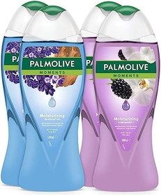 Resim Palmolive Moments Lavanta Yağları ve Böğürtlen ile Nemlendirici Banyo ve Duş Jeli 500ml x 4 Adet 