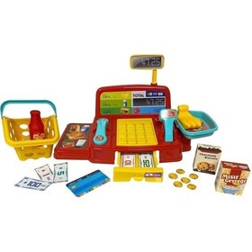 Resim Renkli Shop-joy Süper Market Yazar Kasası 33 Parça Eğitici Yazar Kasa Oyun Seti-benim Ilk Marketim 