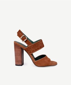 Resim Yargıcı Kösele Kaplama Yumuşak Deri Topuklu Ayakkabı 23ykay4300x 057 Kahverengi 