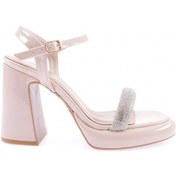 Resim Dgn 60-23y Kadin Silver Taşli Topuklu Ayakkabi 60-2174-R1807 Ten Rugan 