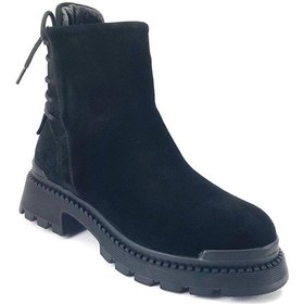 Resim Albini 10003 23kb Kadın Günlük Bot - Siyah Süet-siyah Süet Siyah 