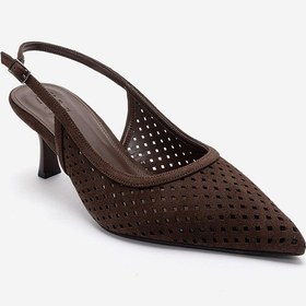Resim Luvishoes Uvıen Kahverengi Süet Kadın Topuklu Ayakkabı 