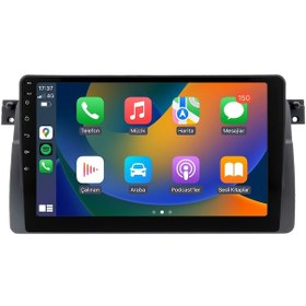 Resim ExvoL Bmw E46 Multimedya 9 İnc Hd Ips Ekran Android 10.1 Sürüm Ram 2 Hafıza 32 