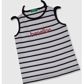 Resim Benetton Kız Çocuk Atlet Beyaz 