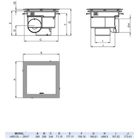 Resim Aircol 250 F Tavan Tipi Aspiratör 