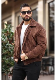 Resim Old Money Culture Oversize Baharlık Kadife Ceket Kahverengi Kadife 