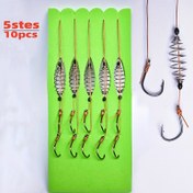 Resim 10 adet/5 Set Balık Yemi Bahar Yem İçi Asılı Takım Araçları, PE Hat Bahar Balıkçılık saç tokası 