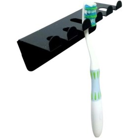 Resim Ardini Kendinden Yapışkanlı Ve Vidalı Diş Fırçalık Mat Siyah Mat Siyah 