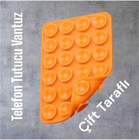 Resim Case collection Slikon Çift Taraflı Vantuz Telefon Tutucu Vakum,Cama Yapışan Çift Taraflı 