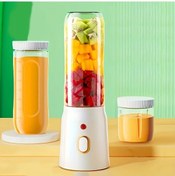 Resim Sunshine022 Usb Şarjlı Beyaz Portatif Elektrikli Narenciye Sıkacağı - Çift Kap, 1lt Kapasiteli 