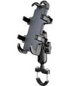 Resim Honmex Motosiklet Ve Elektrikli Bisiklet Için 4.7-6.5 İnç Telefon Tutucu, 360 Derece Döner, Hızlı Montaj, Nylon Ve Aluminyum, Sürüş Navigasyonu 