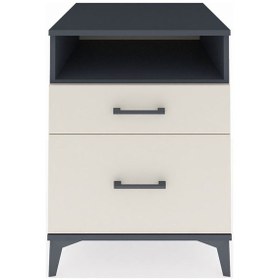 Resim Kronos Komodin Tek Raflı 2 Çekmeceli 60x59x80 Antrasit-aytaşı Antrasit 