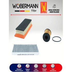 Resim Wöbermann Palio 1.3 MJET Filtre Bakım Seti 2003-2012 3'lü Karbonlu 