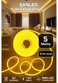 Resim Neon 12 Volt Esnek Hortum Led Amber 5 Metre 5 Metre Amber 