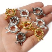 Resim 5 adet/paket Metal Yay Toka Bağlantı Kapakları Takı Yapımı Malzemeleri için Bilezik Kolye 
