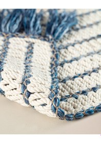 Resim Madame Coco Talmont Saçaklı Kilim - Mavi/beyaz - 65x130 Cm 8684427208861 Çok Renkli 