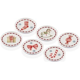 Resim The Mia Globe Yılbaşı Temalı Çerezlik 6 Parça 10 Cm Renkli 