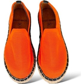 Resim Unisex El Yapımı Triko Espadril Oranj-oranj Turuncu 