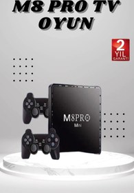 Resim Pazarcan M8 Pro Mini 2.4G 10K Ultra Hd 64 Gb Tv Box Android Tv Game Box 2 Adet Oyun Konsolu 
