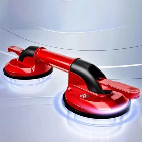 Resim Çiftli Vakumlu Alüminyum Vantuz Tutucu Cam Fayans Mermer Metal Ahşap Taşıma Aparatı Max 100 kg 