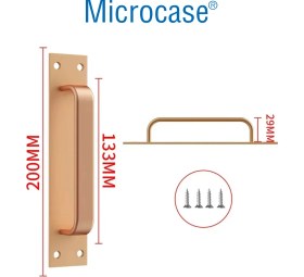 Resim Microcase Alüminyum Dış Mekan Iç Mekan Kapıları Çekmece Dolap Kapı Kulpu 1 Adet AL5370 