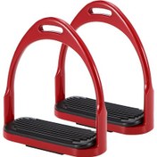 Resim Jeemson Hafif Ve Dayanıklı Alüminyum Binicilik Üzengisi - Kaymaz Tabanlı, 660 Lb Taşıma Kapasiteli Kırmızı Kırmızı 