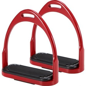 Resim Jeemson Hafif Ve Dayanıklı Alüminyum Binicilik Üzengisi - Kaymaz Tabanlı, 660 Lb Taşıma Kapasiteli Kırmızı Kırmızı 