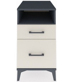 Resim Kronos Komodin Tek Raflı 2 Çekmeceli 44x59x80 Antrasit-aytaşı Antrasit 