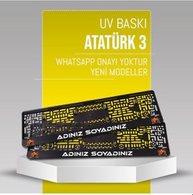 Resim Atatürk 3 Plakalık, 2 Adet Premium Uv Baskı, Plakalıkhane 