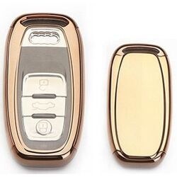 Resim Audi 2 Parça Silikon Kumanda Kabı Gold 