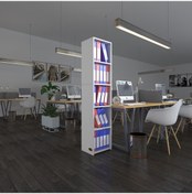 Resim Kenzlife Klasörlük Raflı Kutadgu Byz 175 40 30 Kitaplık Ofis Arkalıksız Çok Renkli 