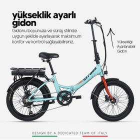 Resim Stradacycles E-Rapido Hidrolik Disk 20 Jant Katlanabilir Elektrikli Bisiklet 